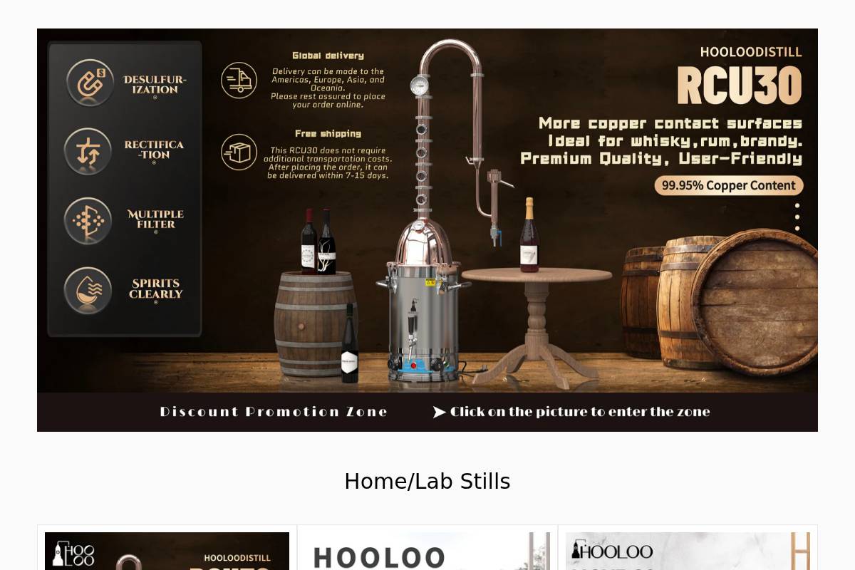Hooloodistill homepage screenshot