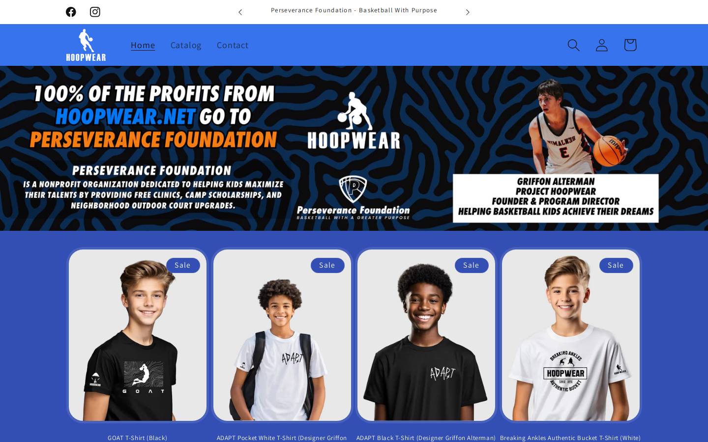 hoopwear.net homepage screenshot