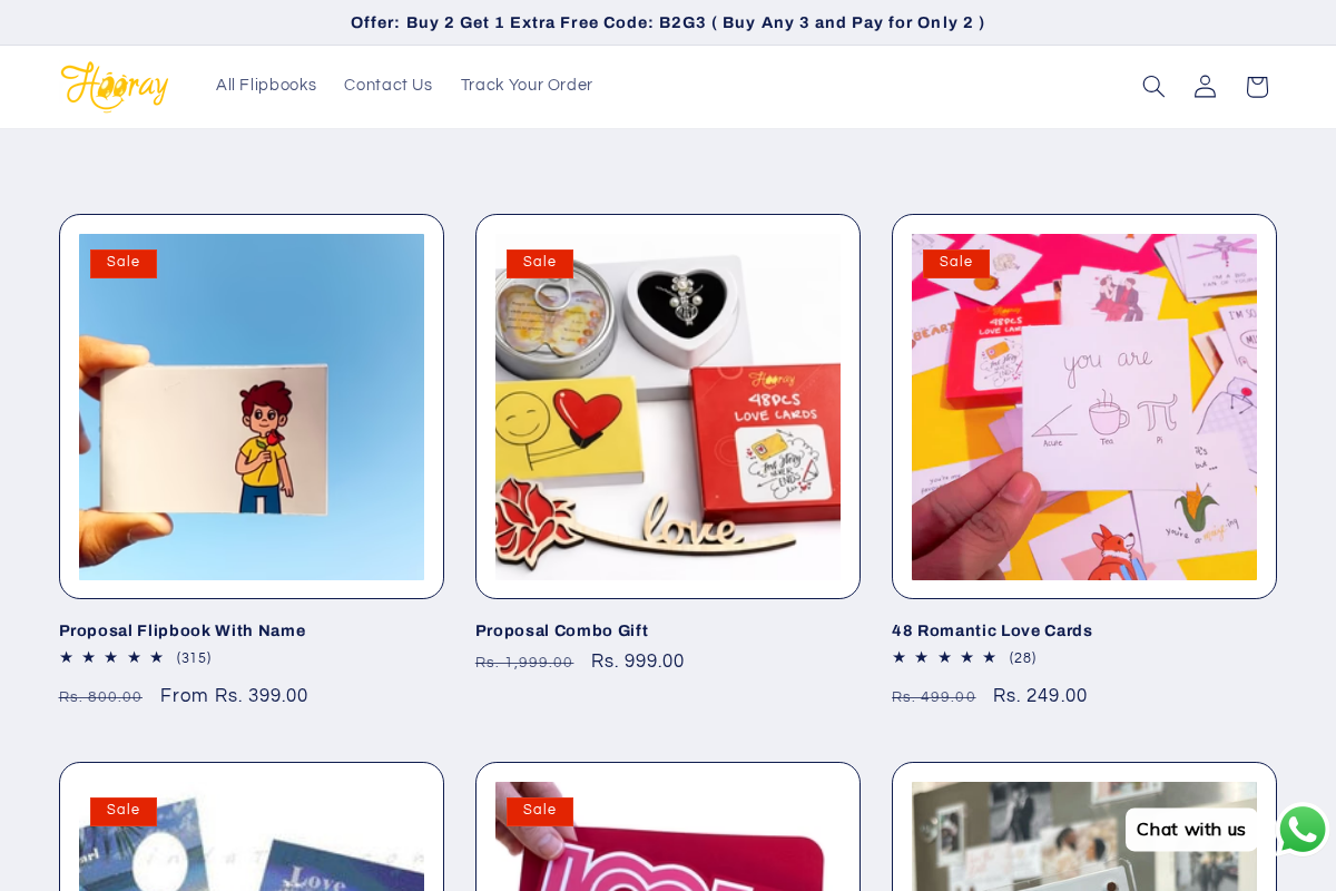 Hooray homepage screenshot