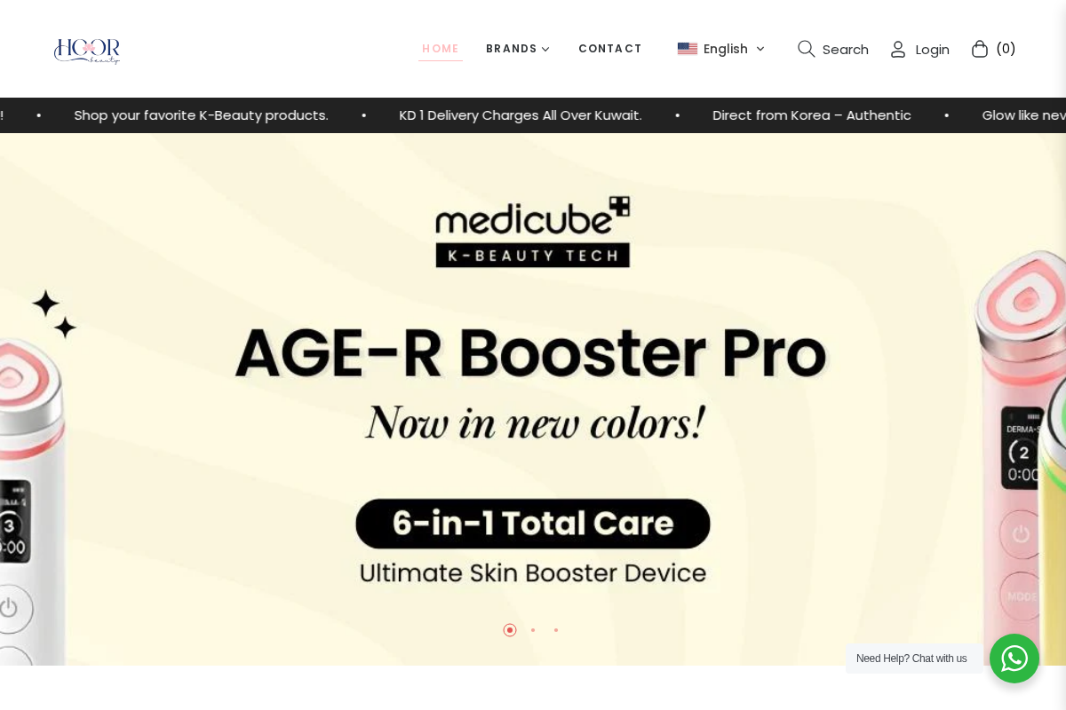 Hoor Beauty homepage screenshot