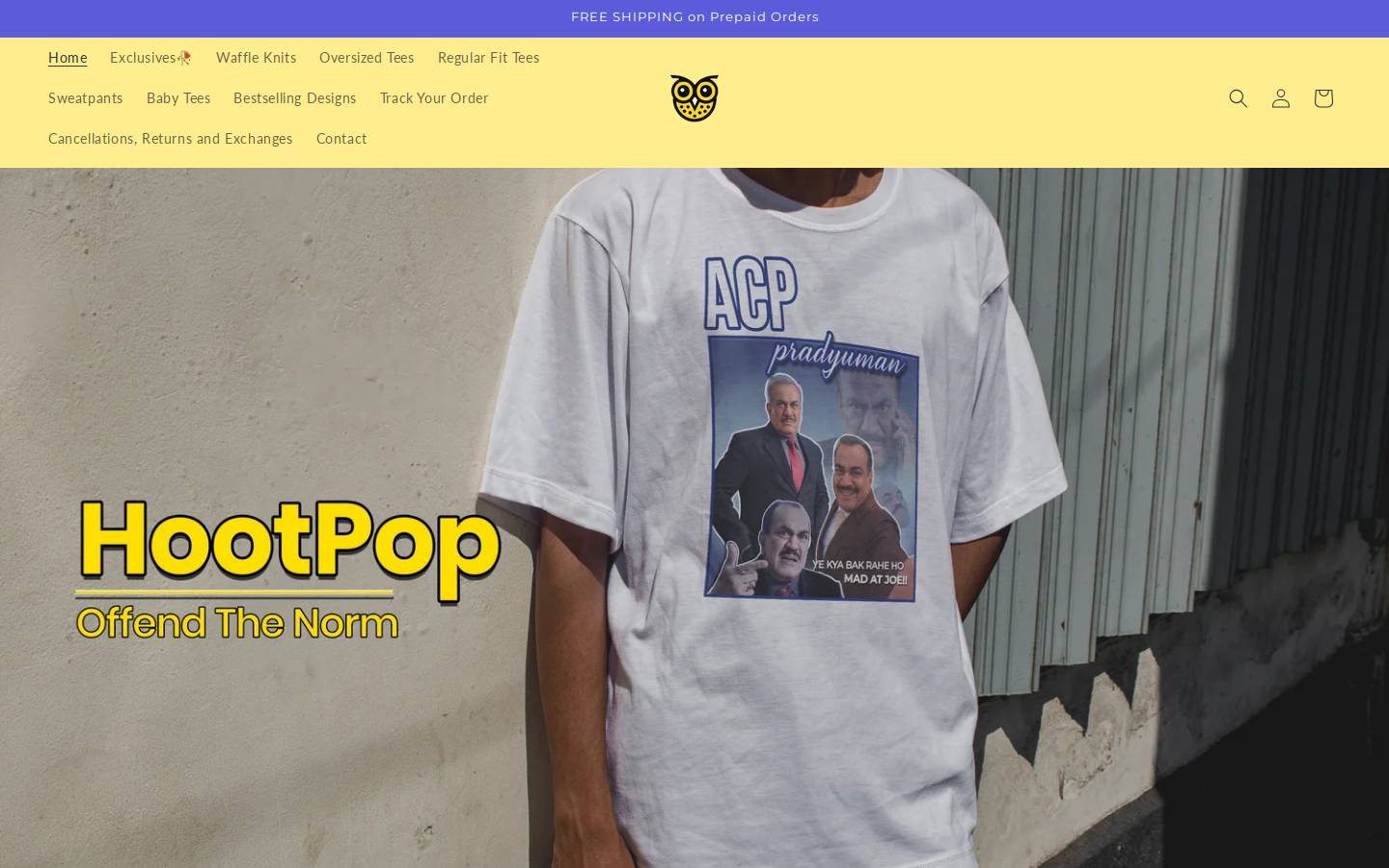 hootpop.com homepage screenshot