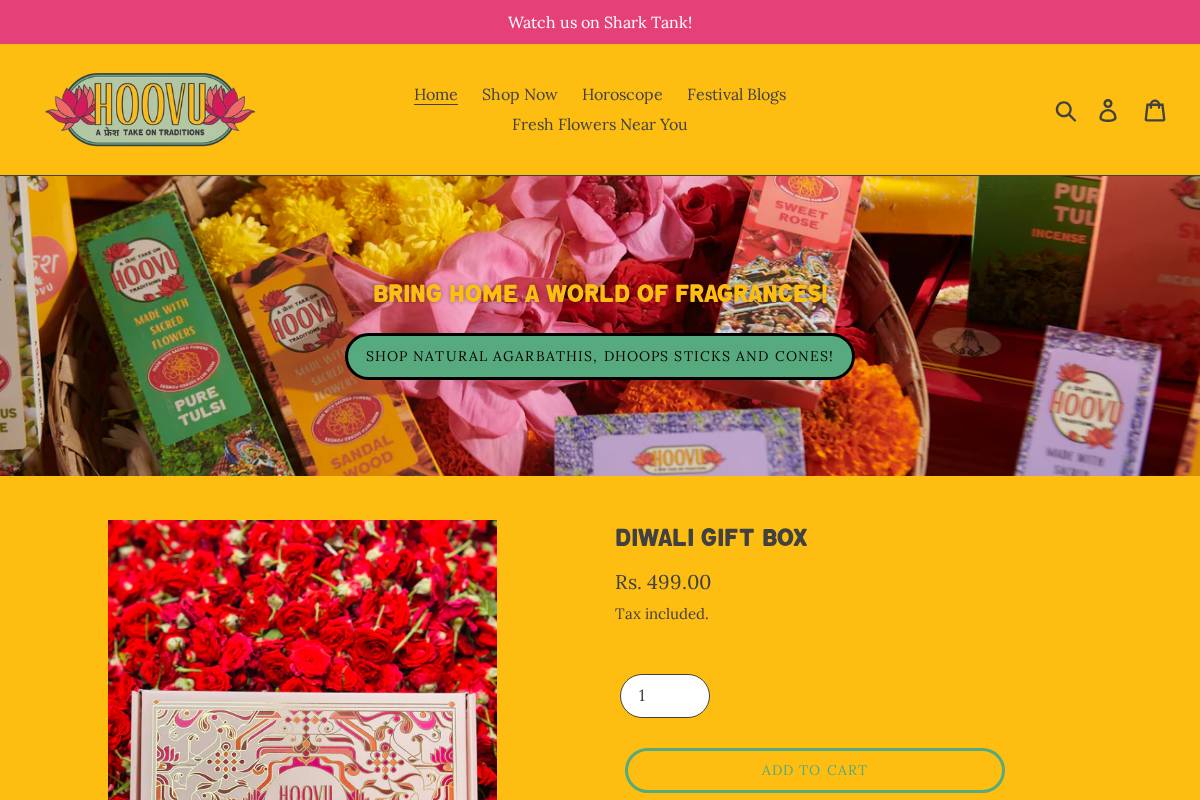 hoovufresh.com homepage screenshot