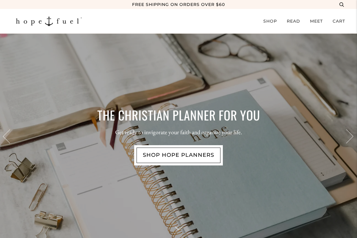 Hopefuel homepage screenshot