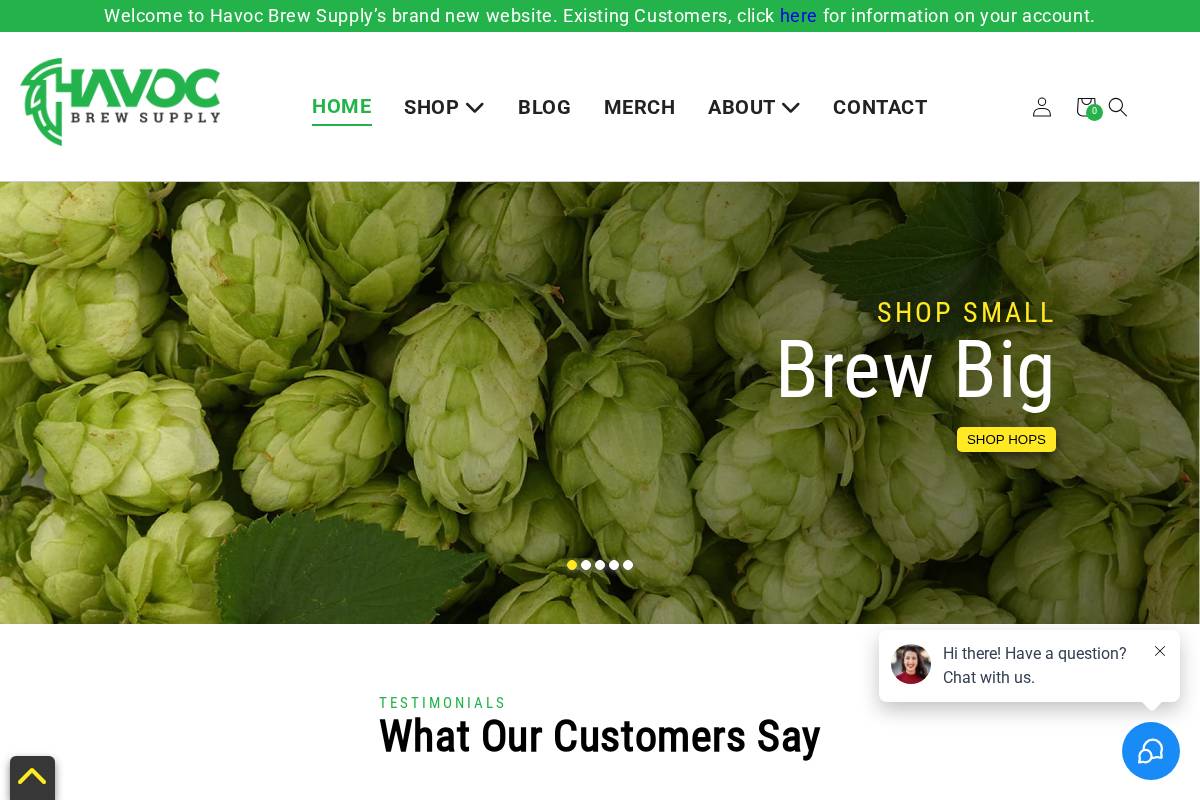 hophavoc.com homepage screenshot