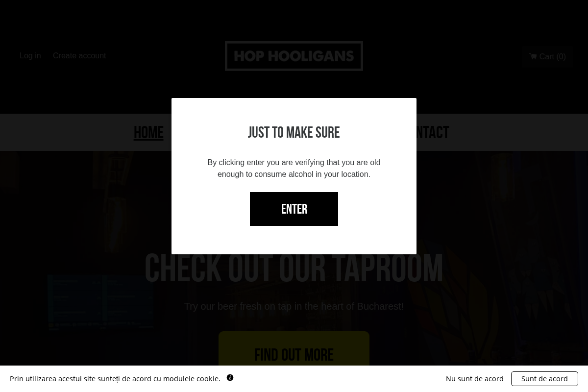 Hop Hooligans homepage screenshot