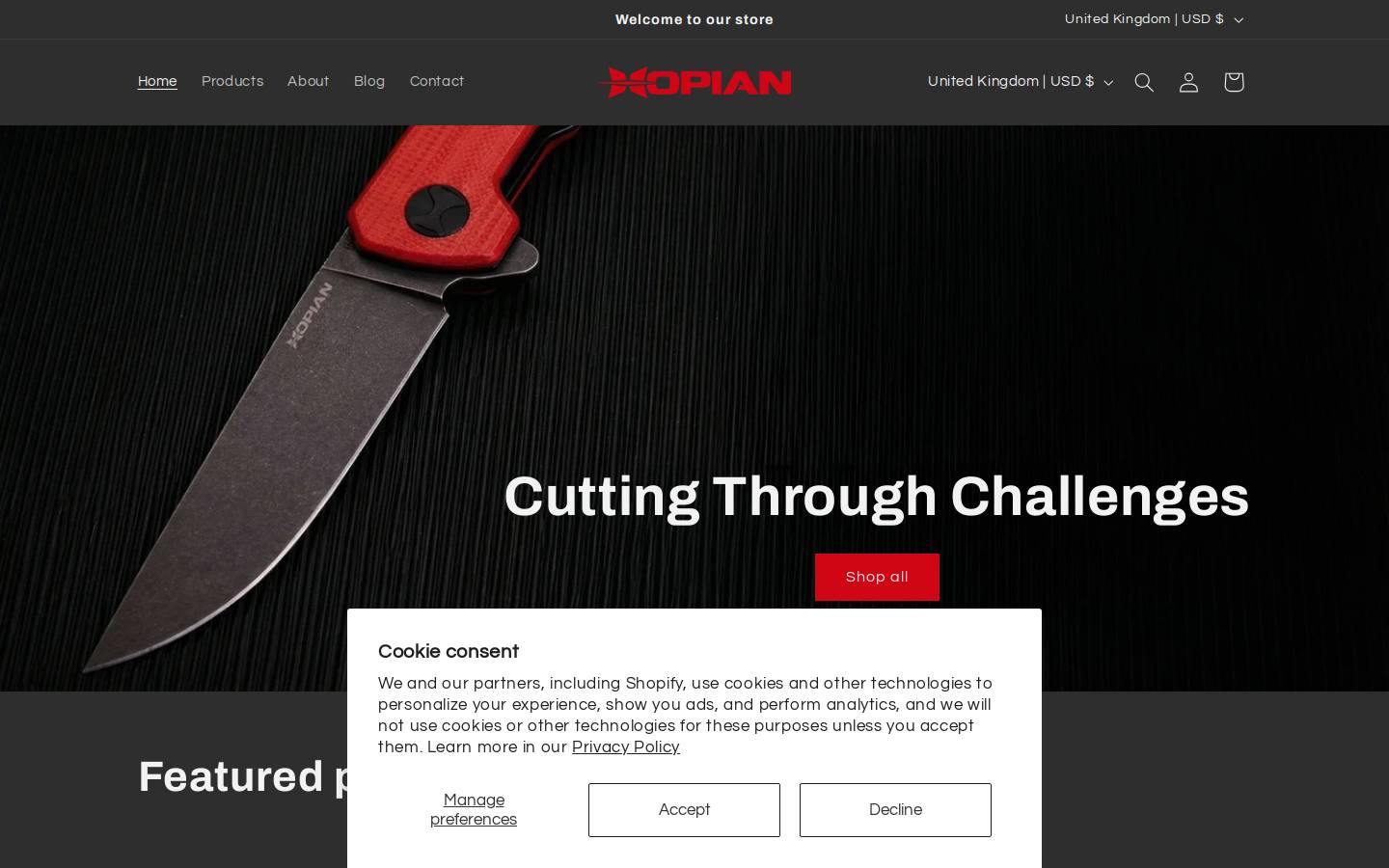 hopian.com homepage screenshot