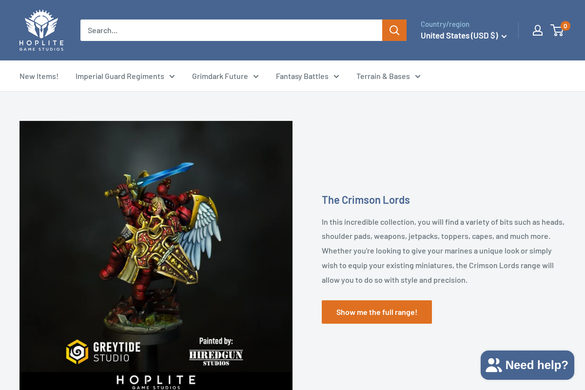 Hoplite Game Studios homepage screenshot