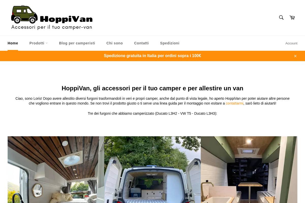 hoppivan.com homepage screenshot