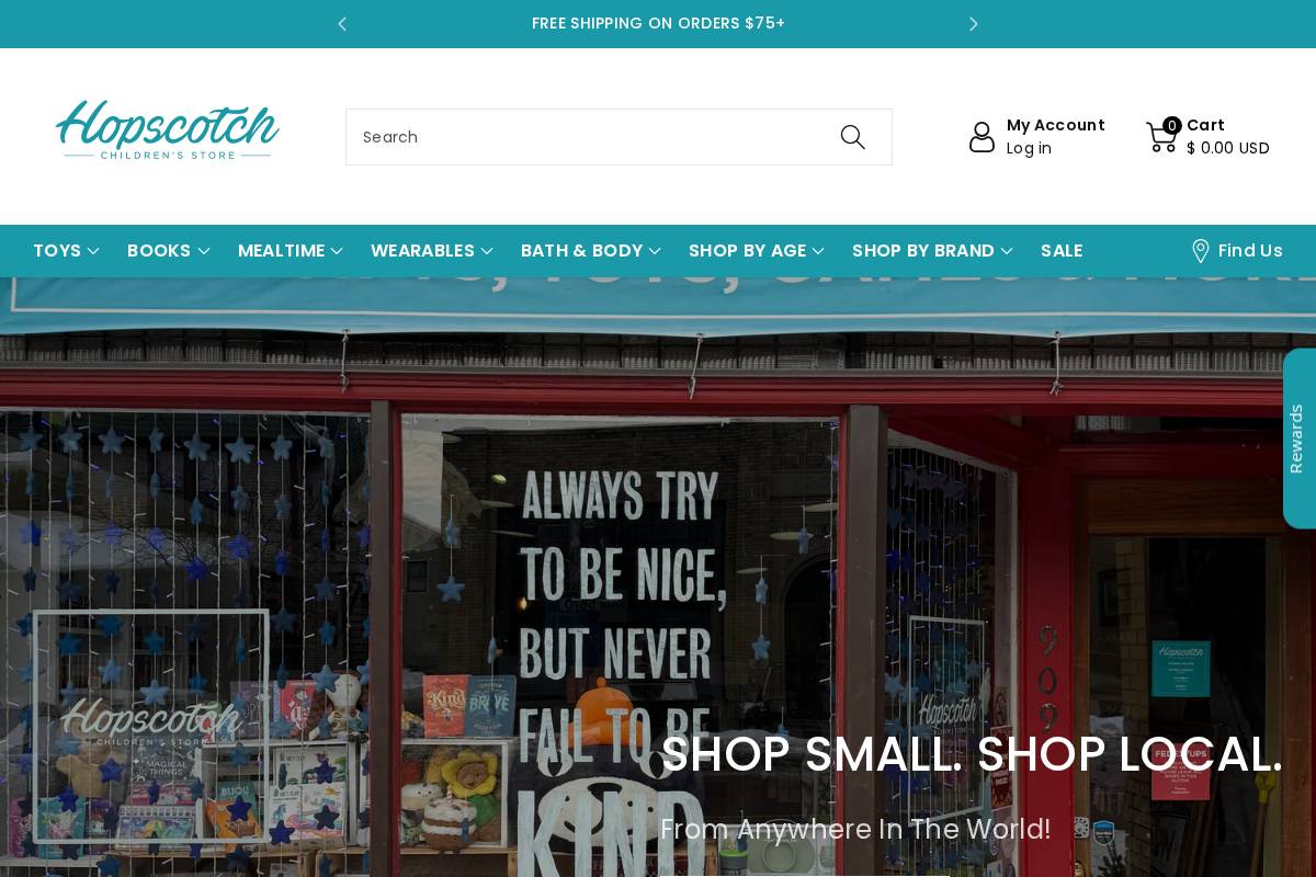 hopscotchstore.com homepage screenshot