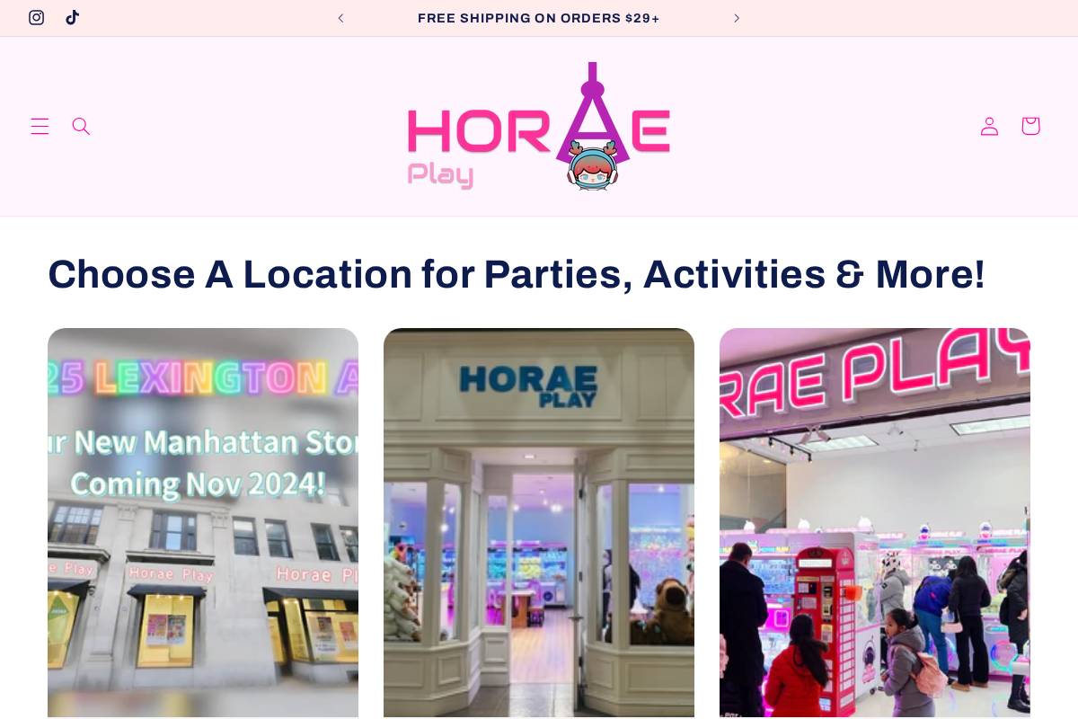 horaeplay.com homepage screenshot