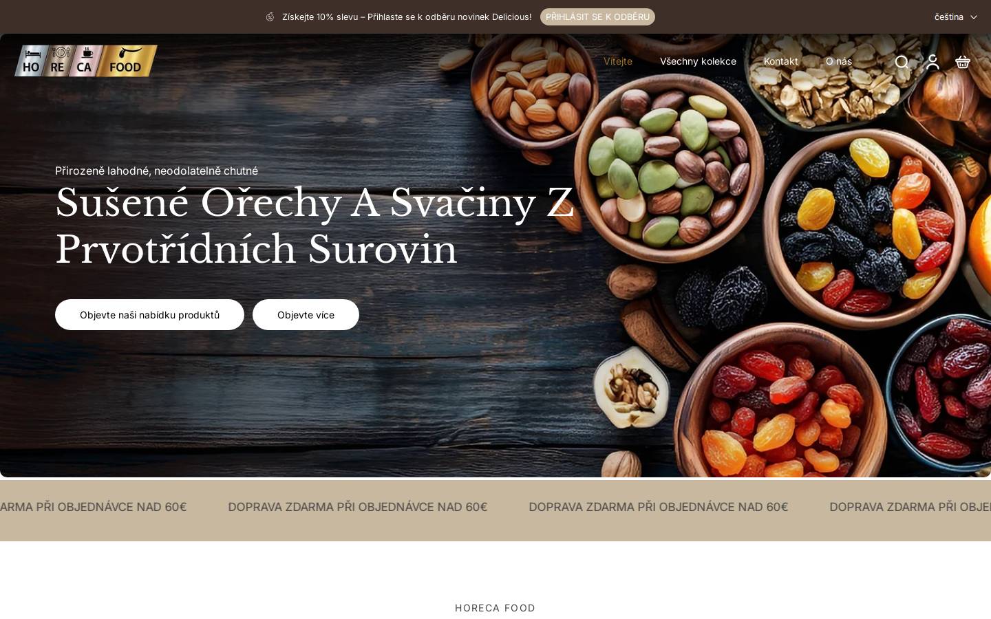 horeca-food.com homepage screenshot