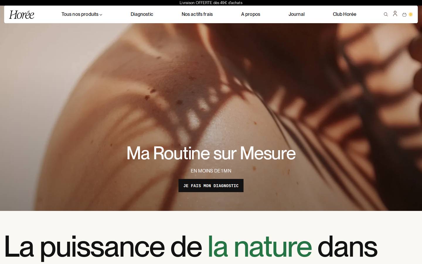Horeecosmetiques homepage screenshot