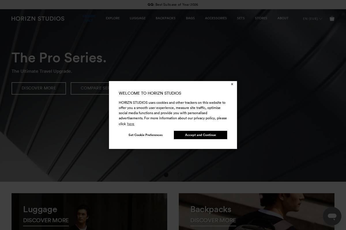 horizn-studios.com homepage screenshot