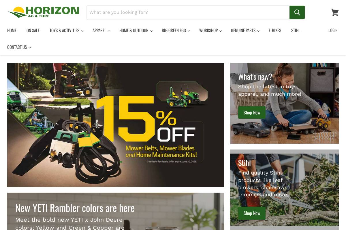 horizonagturf-store.com homepage screenshot
