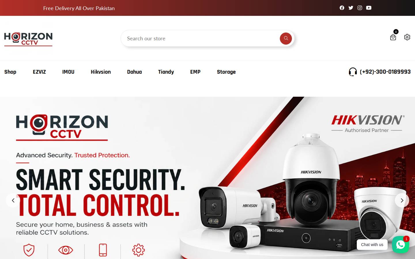 horizoncctv.com homepage screenshot