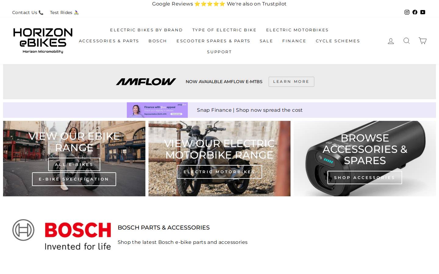 Horizon Micromobility homepage screenshot