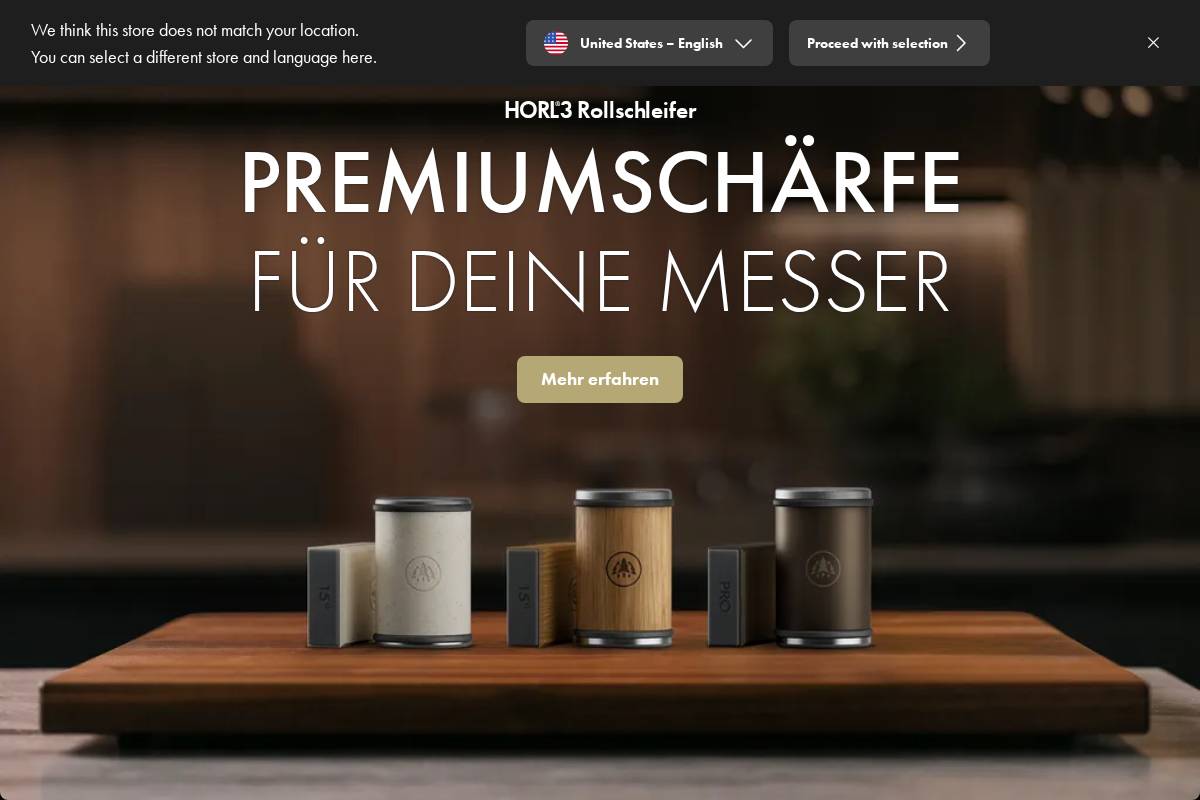 Horl homepage screenshot