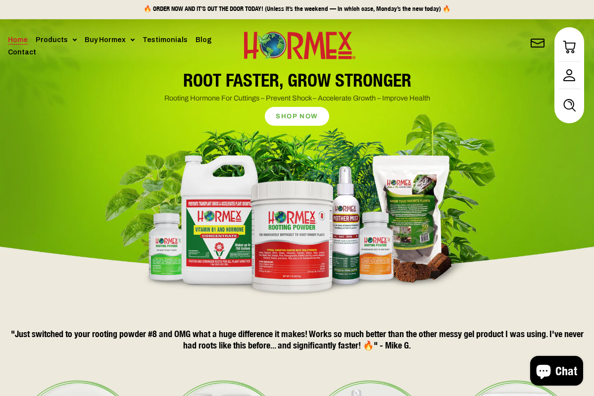 hormex.com homepage screenshot