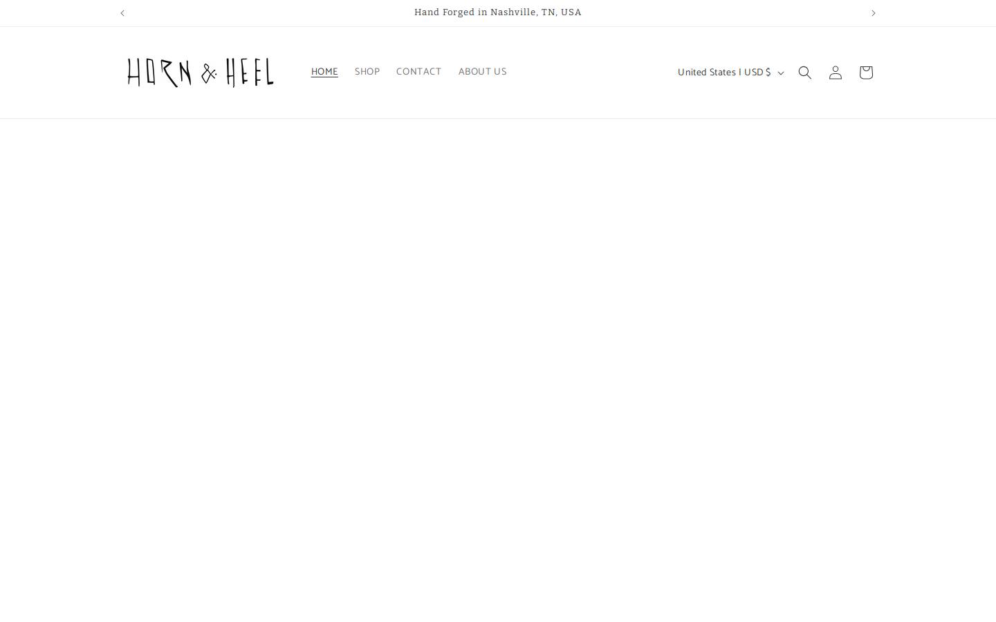hornandheel.com homepage screenshot