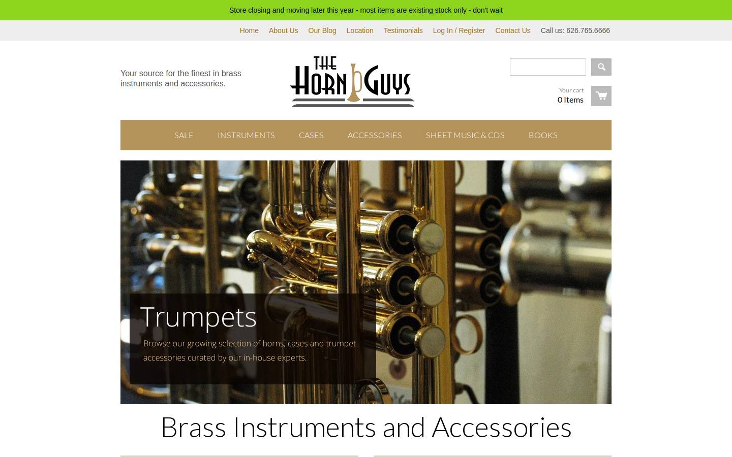 Hornguys.com homepage screenshot