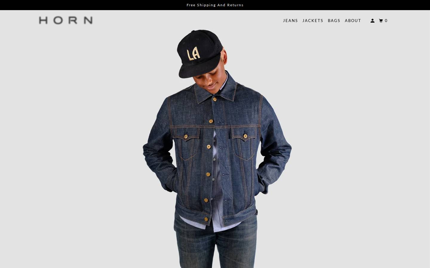 hornjeans.com homepage screenshot