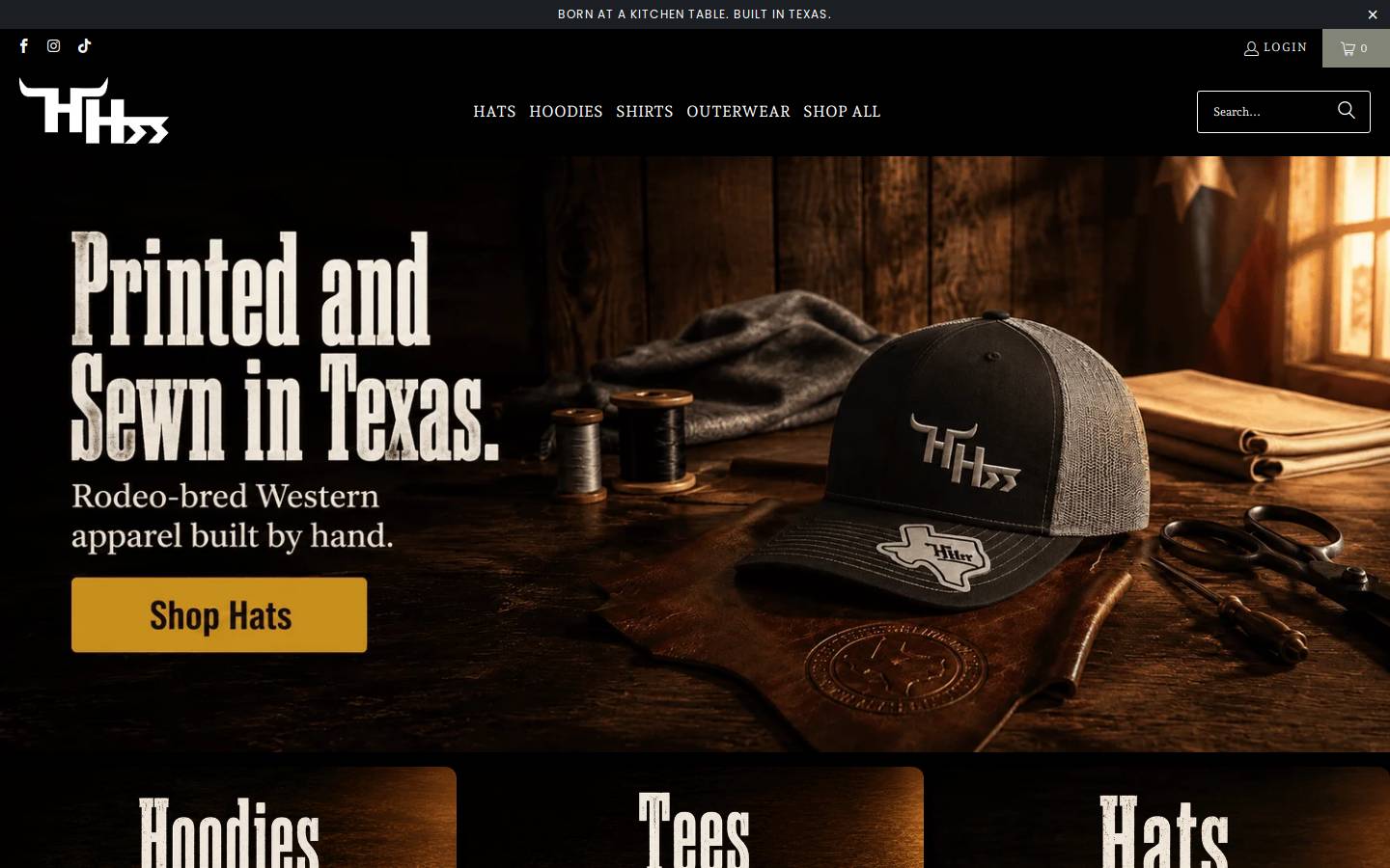 hornsandheels.com homepage screenshot