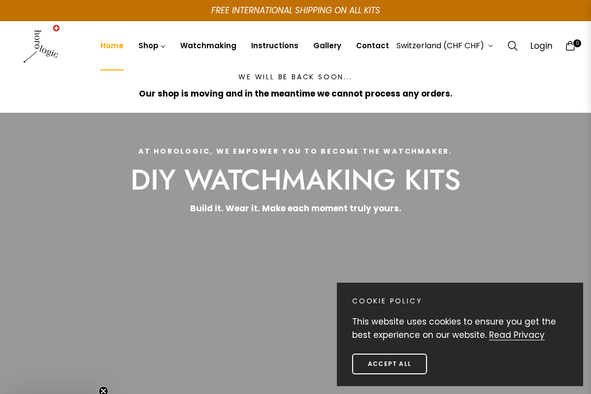 Horologic homepage screenshot