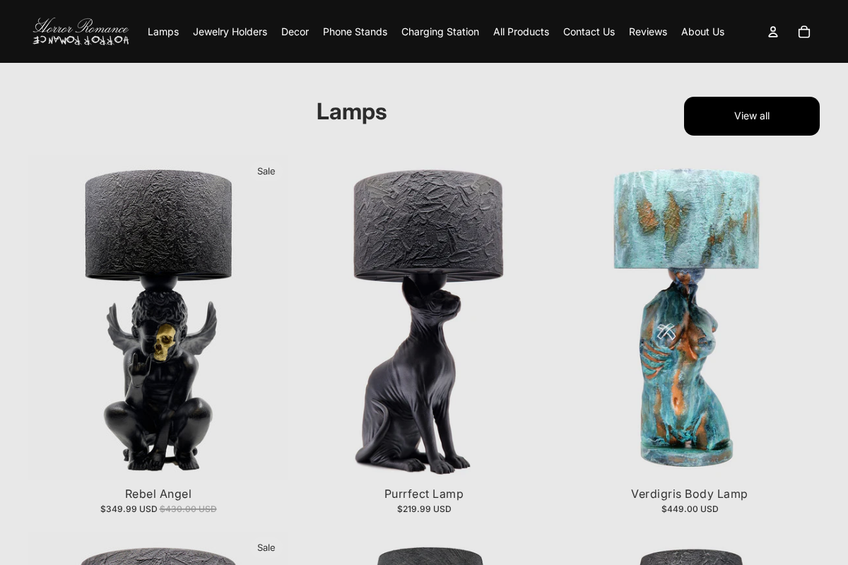 Horror Romance homepage screenshot