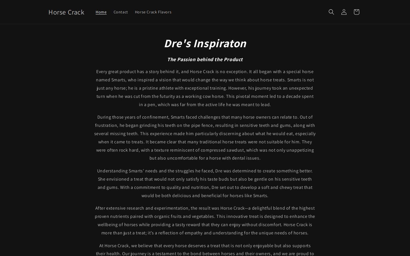 horsecrack.co homepage screenshot