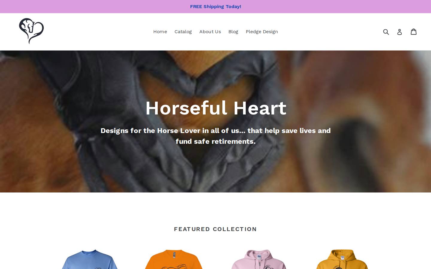 horsefulheart.com homepage screenshot