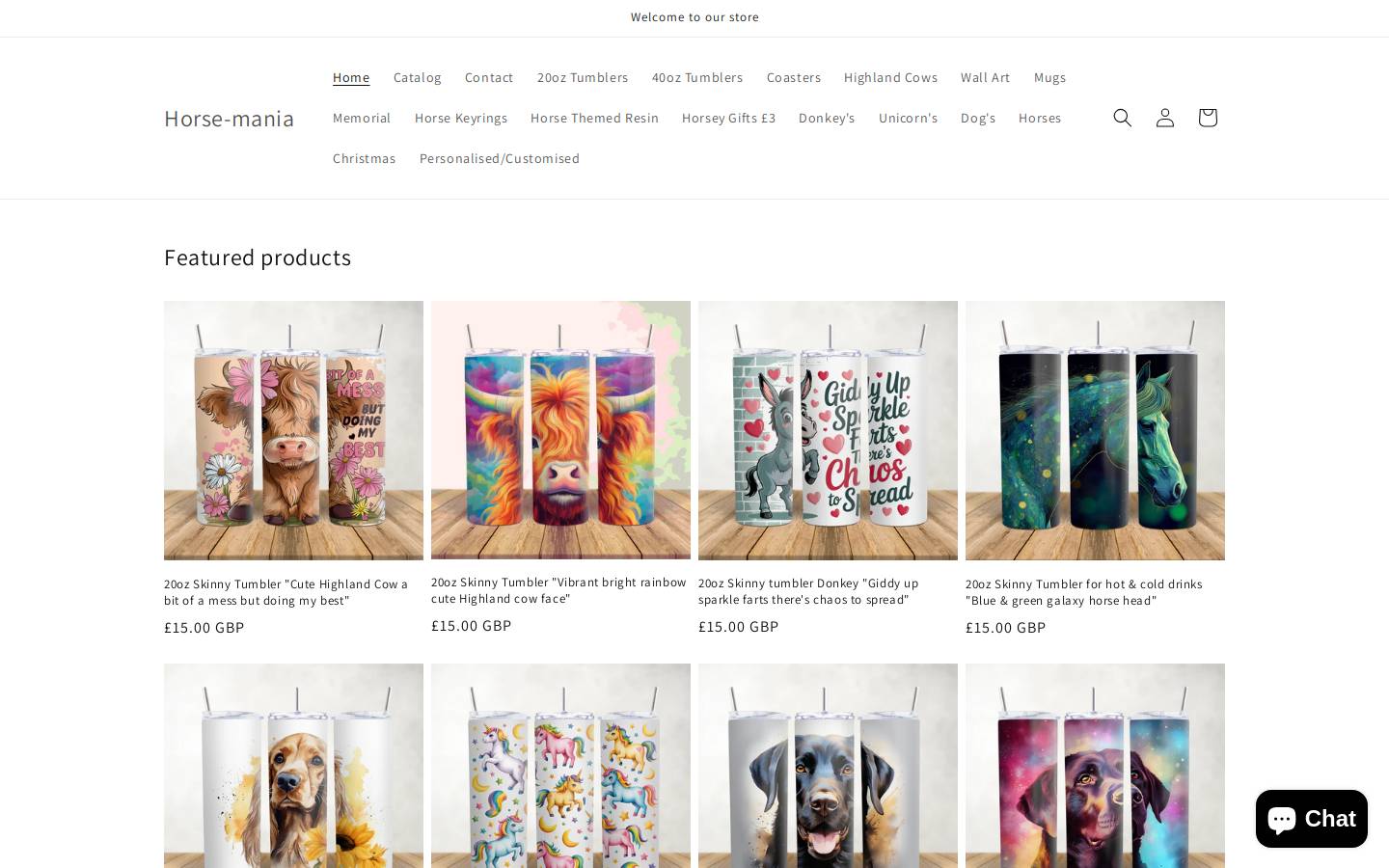 horsemania.co.uk homepage screenshot