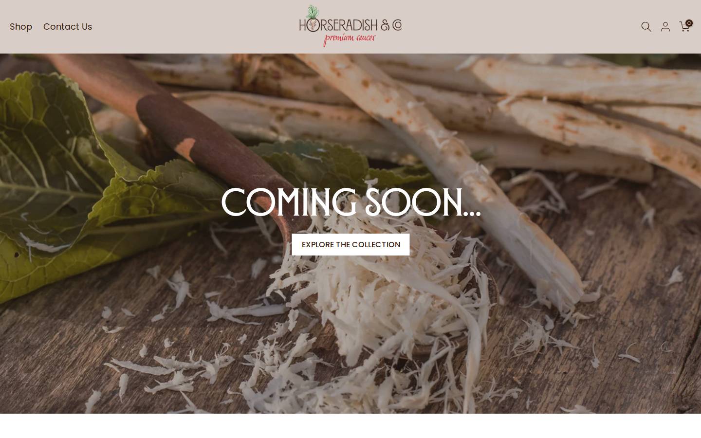 horseradish.co homepage screenshot