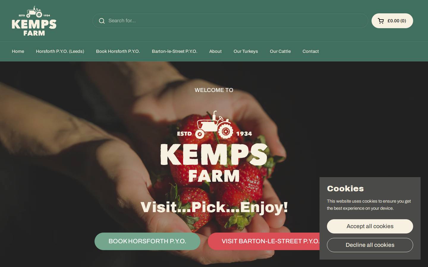 horsforthpickyourown.co.uk homepage screenshot