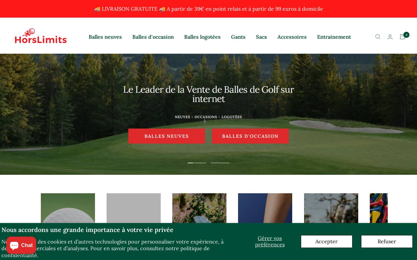 Horslimits homepage screenshot