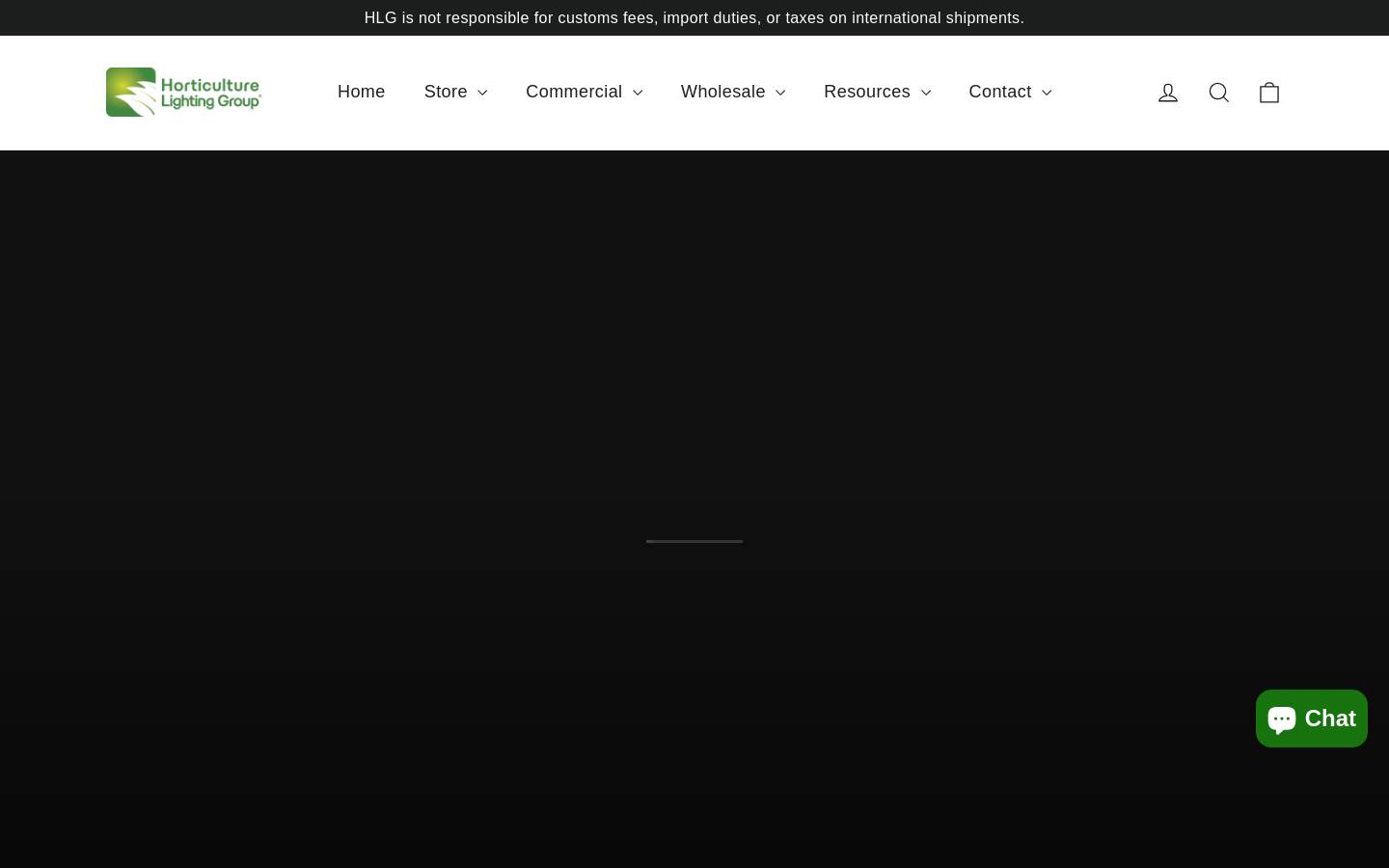 Horticulture Lighting Group homepage screenshot