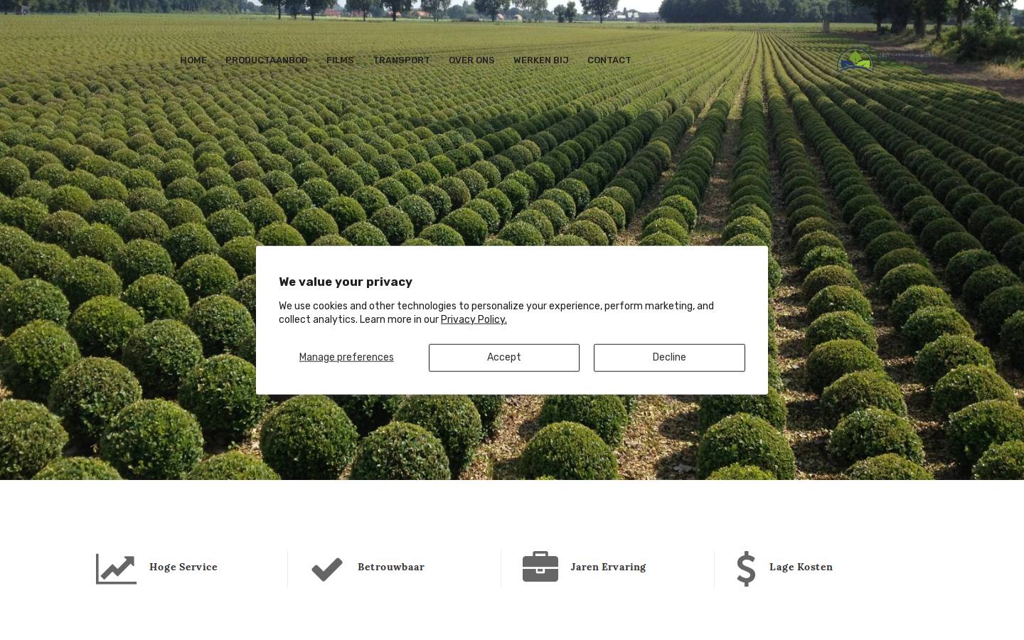 hortiflora.nl homepage screenshot