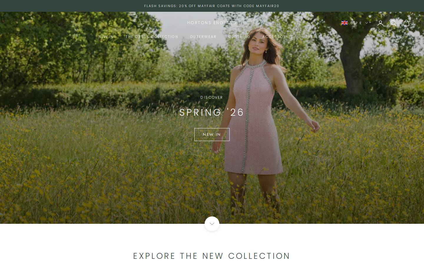 Hortonsengland homepage screenshot