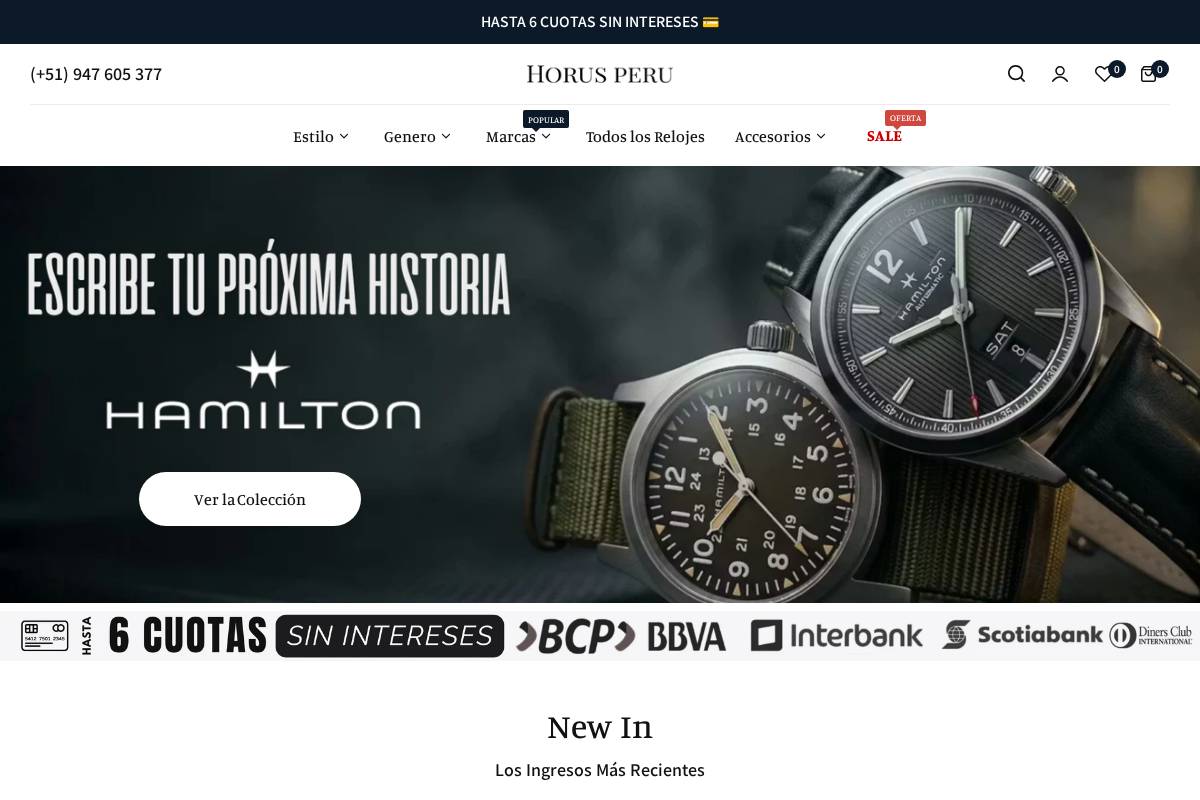horus-peru.com homepage screenshot