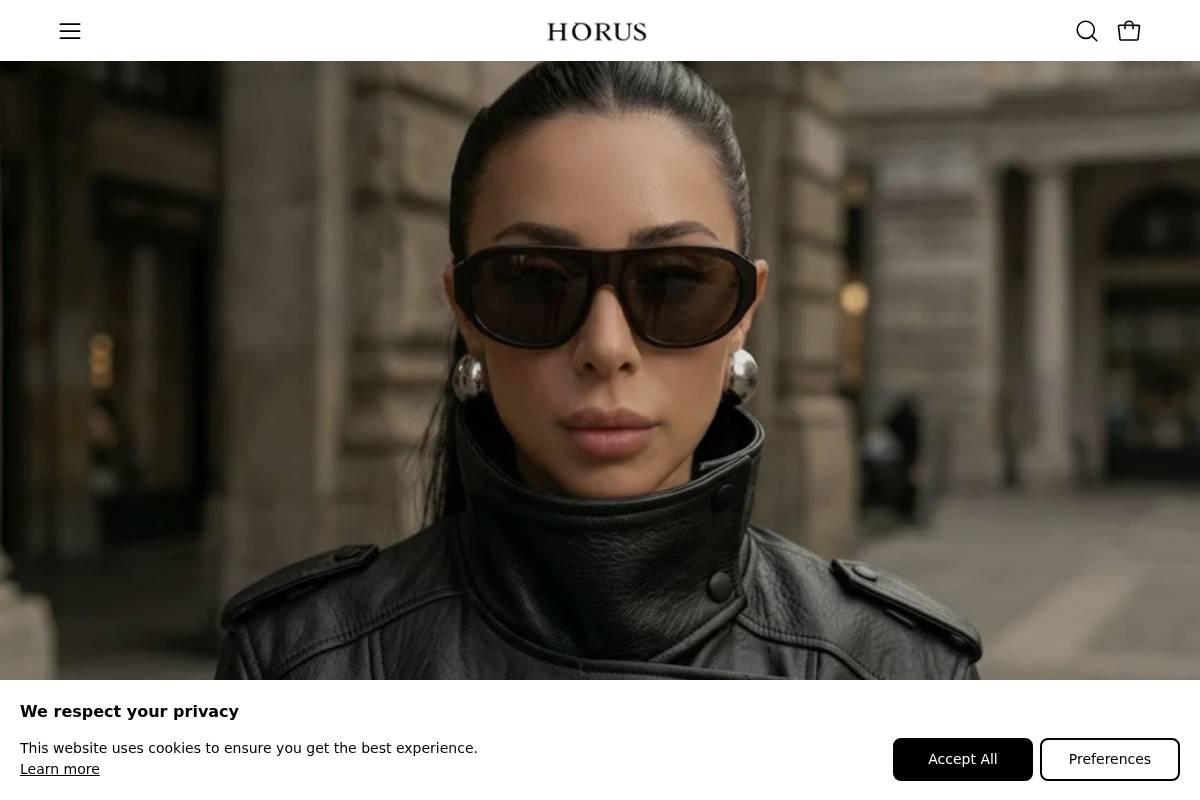 Horusfashion homepage screenshot