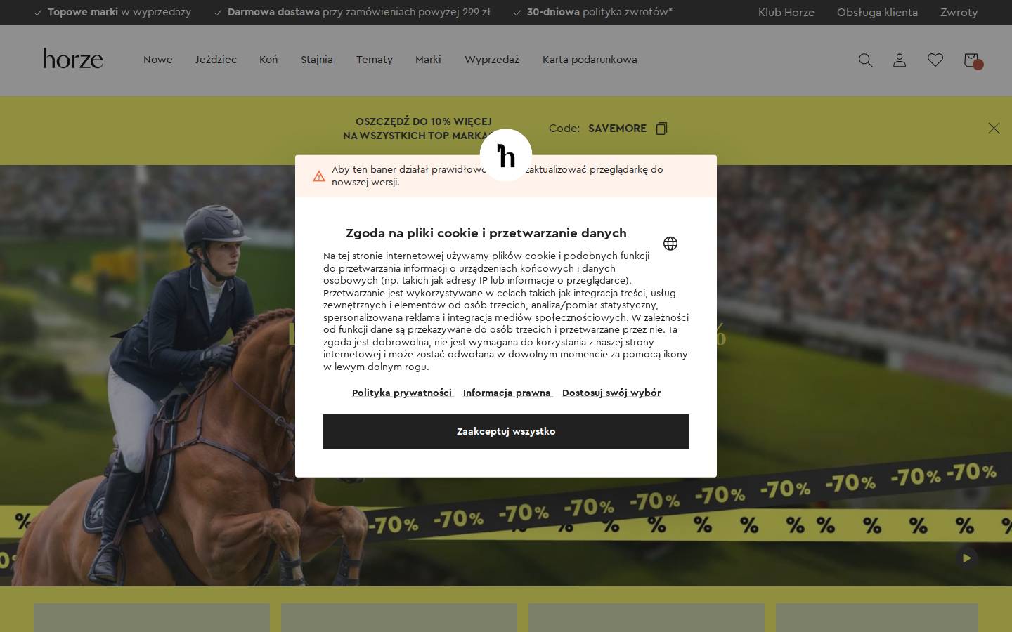 horze.pl homepage screenshot