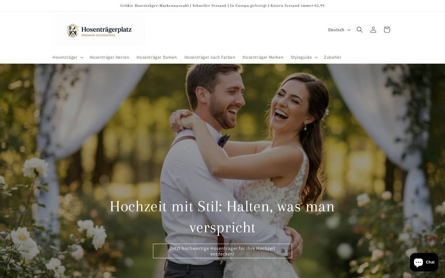 hosentraegerplatz.de homepage screenshot