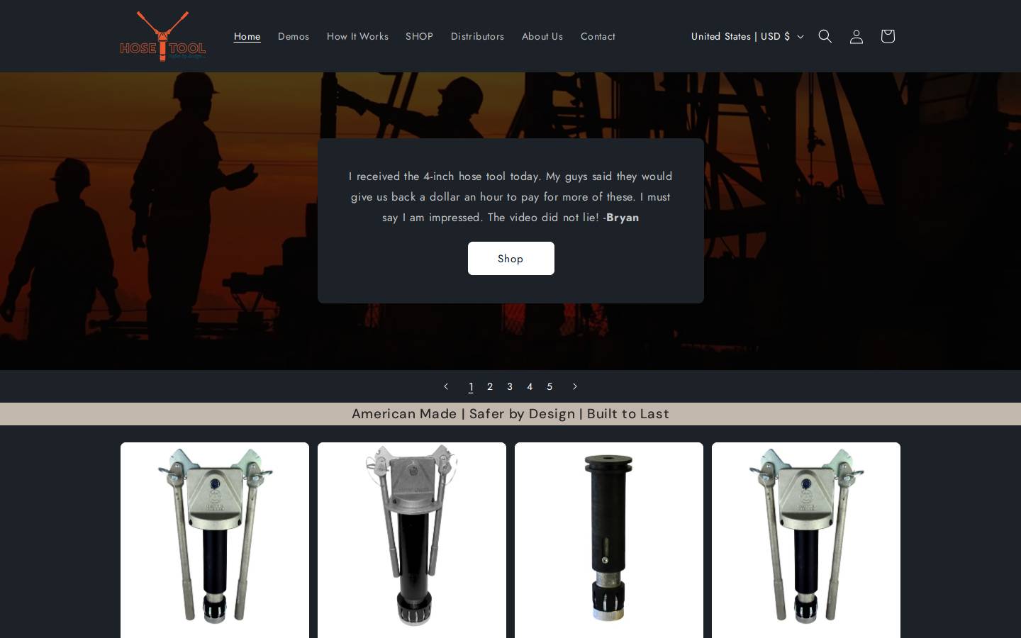 hosetoolusa.com homepage screenshot