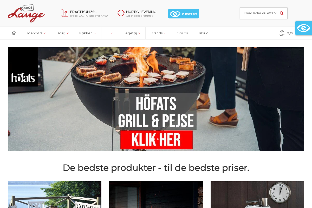 HosLange.dk homepage screenshot