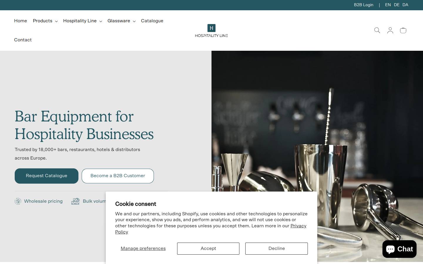 hospitalityline.eu homepage screenshot
