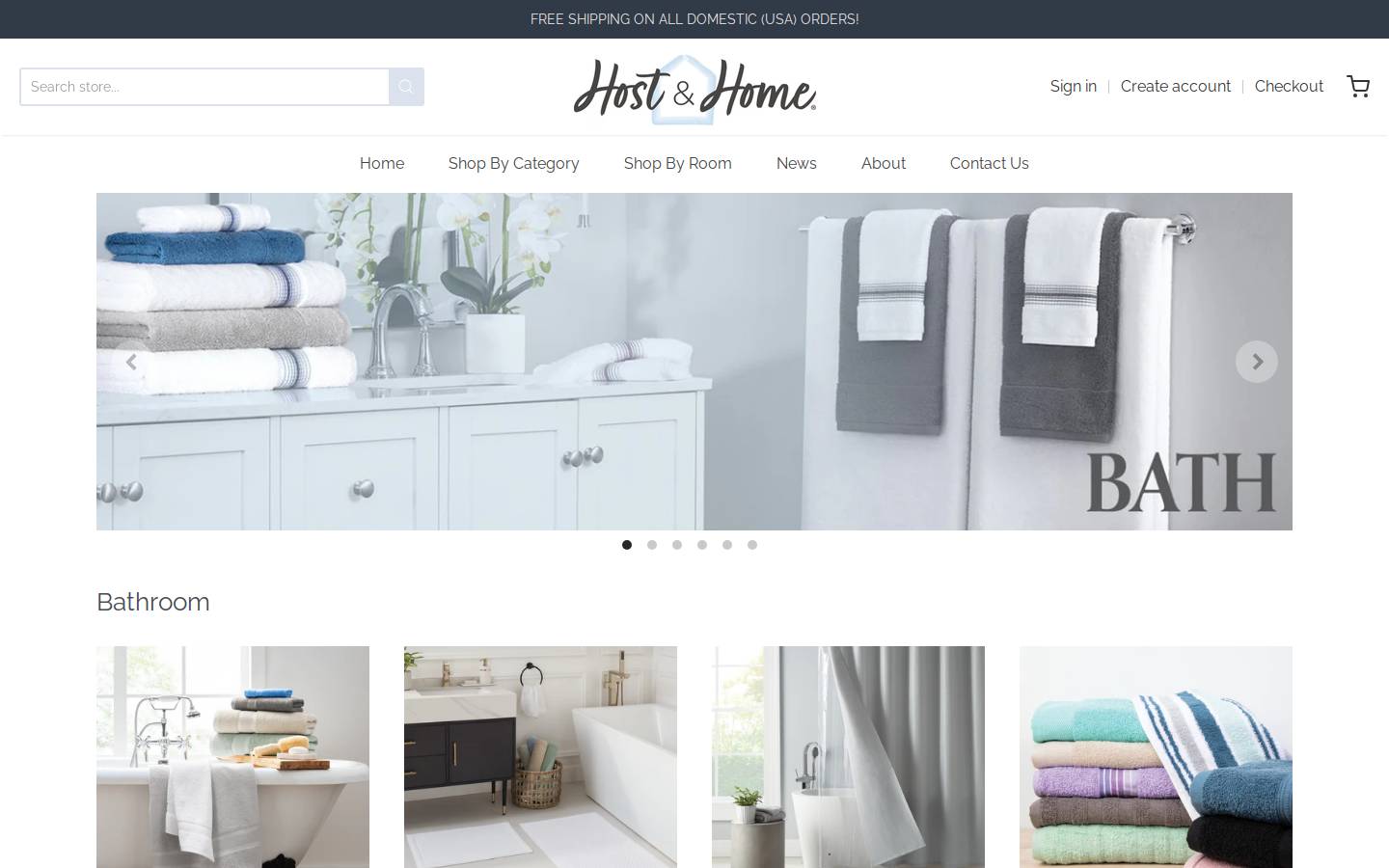 Hostandhome homepage screenshot