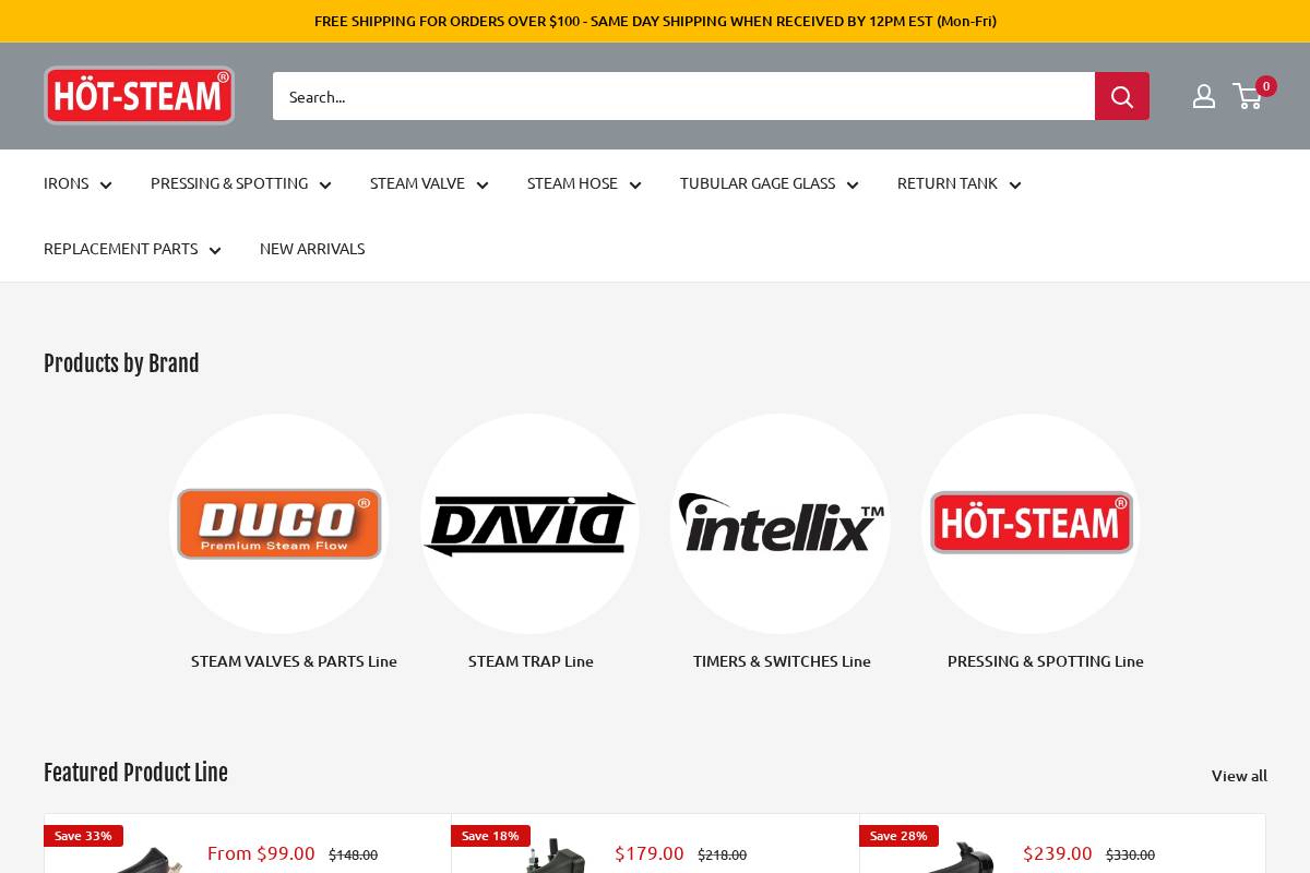 hot-steam.com homepage screenshot