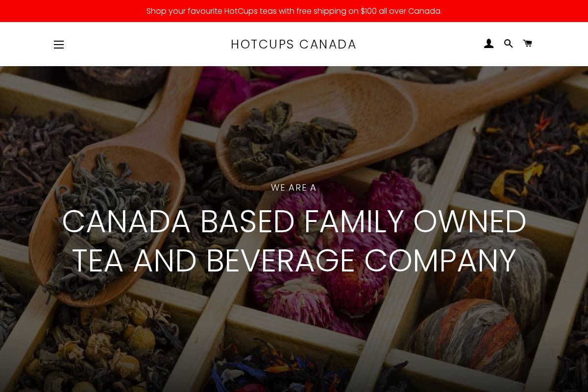 hotcups.ca homepage screenshot