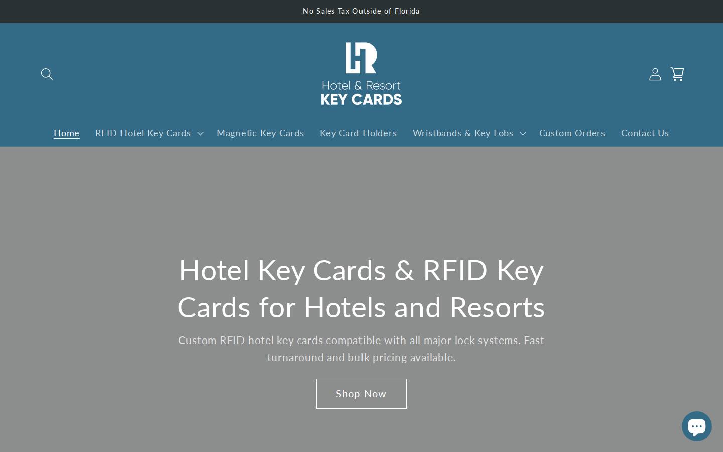 hotelandresortkeycards.com homepage screenshot