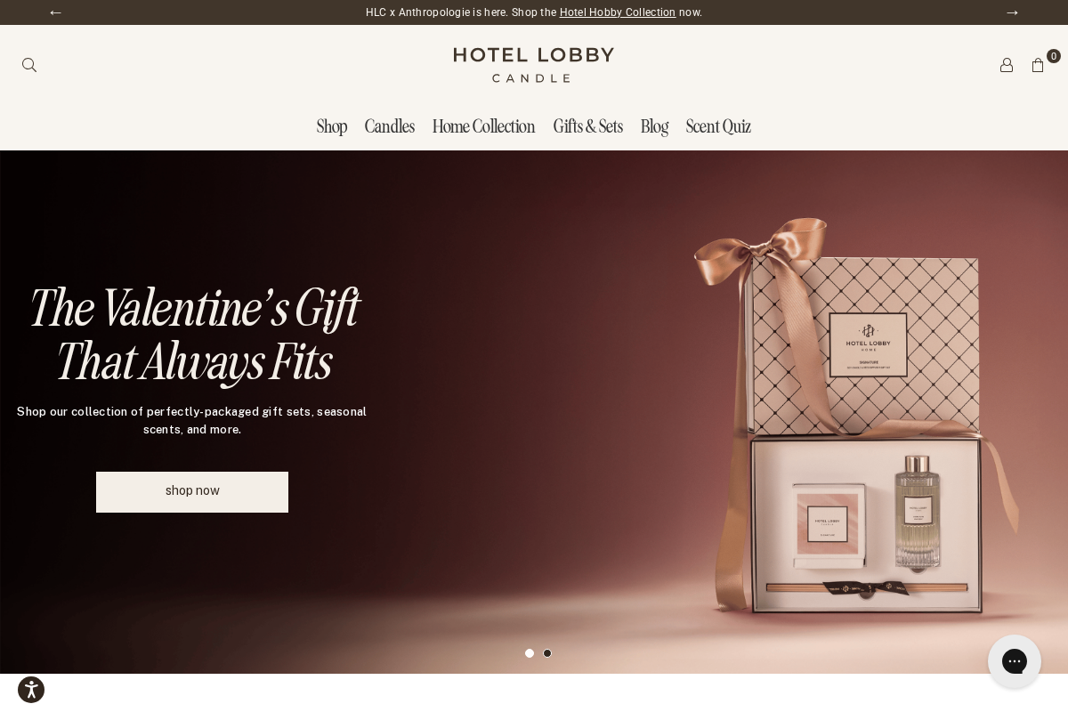 Hotel Lobby Candle homepage screenshot