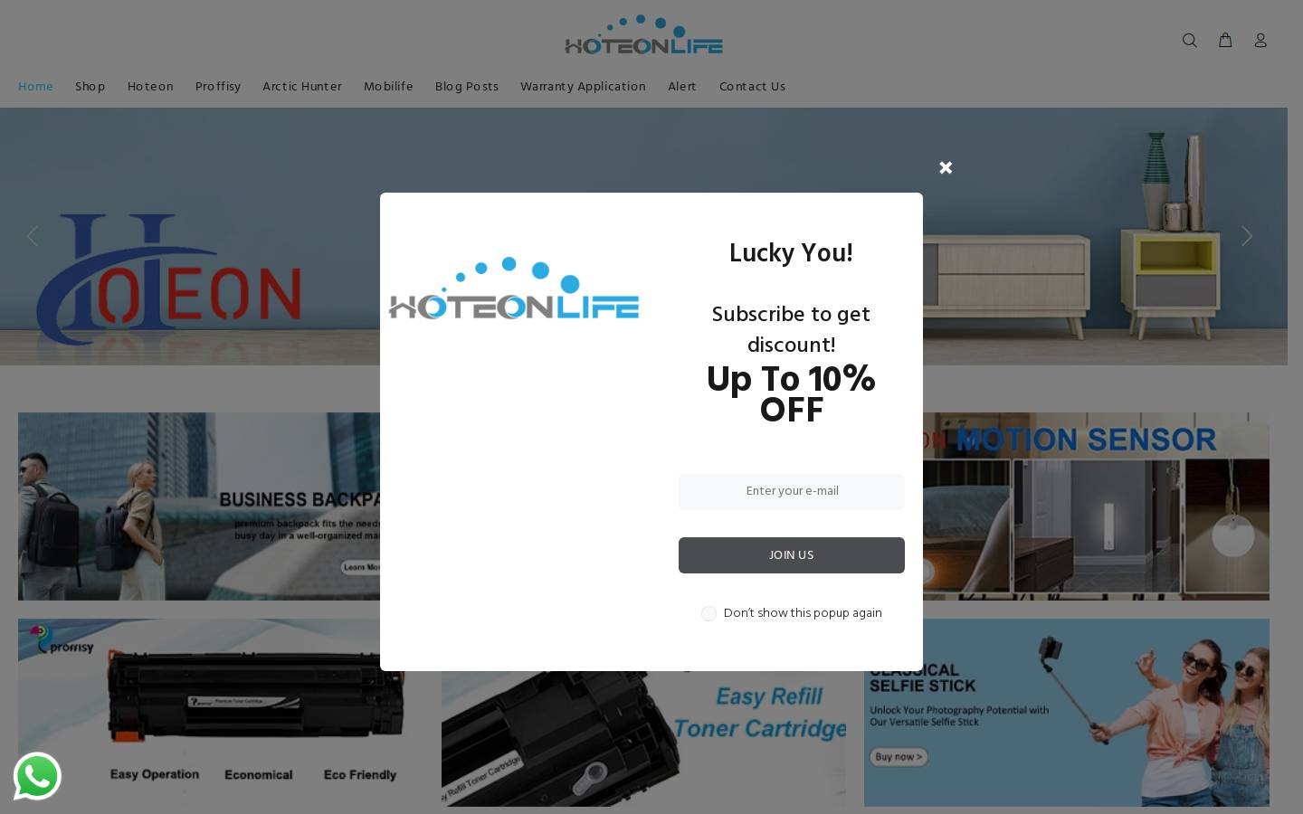 hoteonlife.com homepage screenshot
